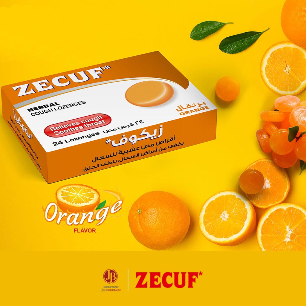 Zecuf Herbal Cough Orange Lozenges 24's