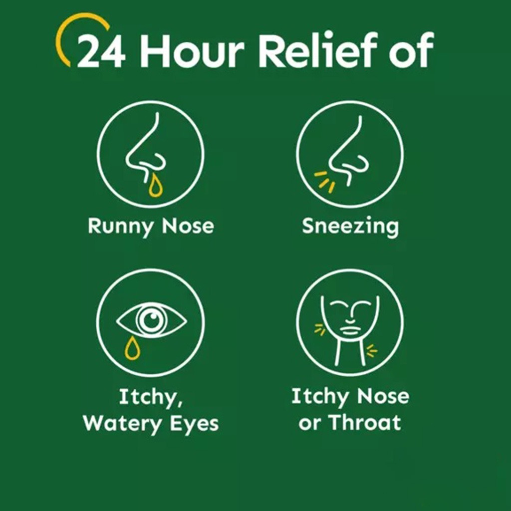 Zyrtec Tablets 10mg Cetirizine For Cold & Allergy Relief, Pack of 20’s 