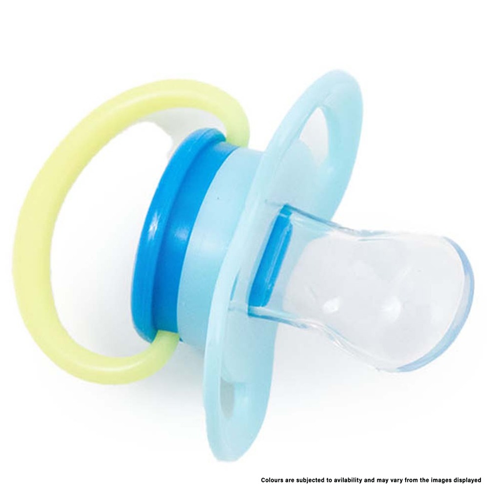 Bebecom Thumb Shaped Pacifier With Chain - Assorted Coloures, Pack of 1's