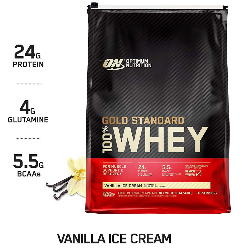 Optimum Nutrition Gold Standard 100% Whey Vanilla Ice Cream 10lb