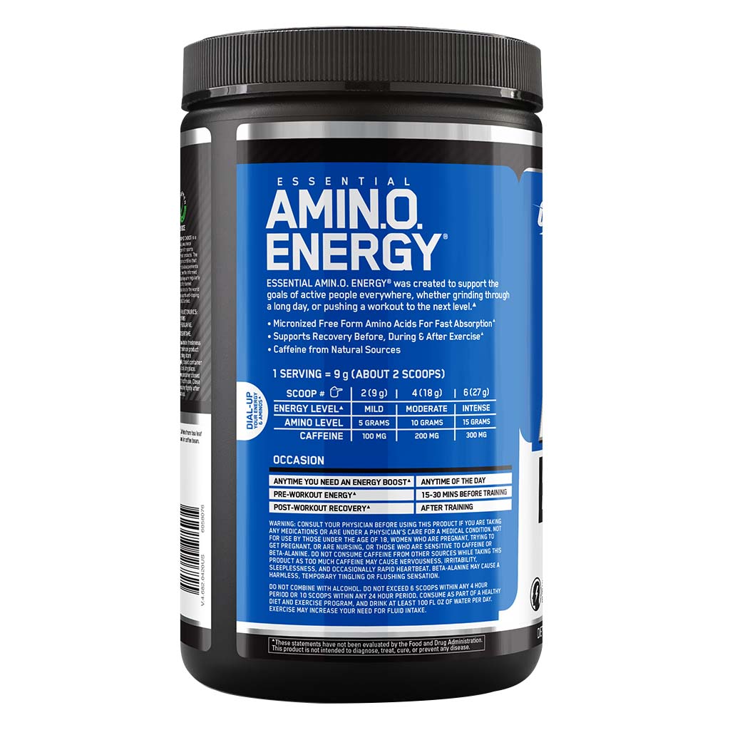 Optimum Nutrition Essential Amino Energy Blue Raspberry Flavour 30 Servings