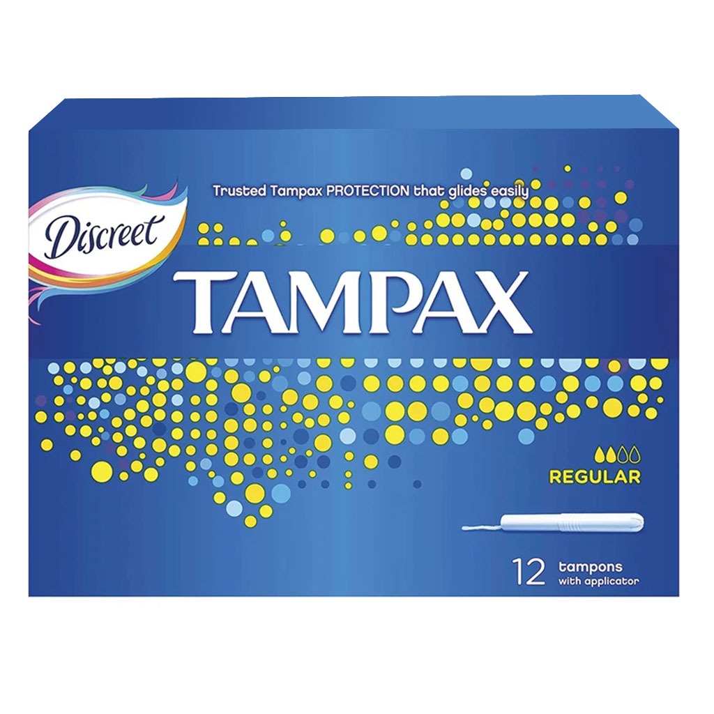 Tampax Regular Tampons With Applicator, Pack of 12's
