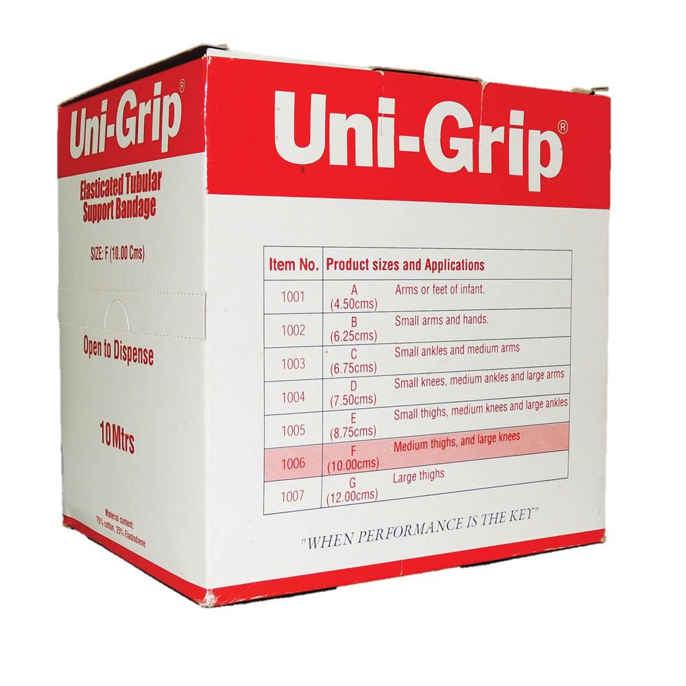 Uni-Grip Elasticated Tubular Support Bandage Size F 10 m