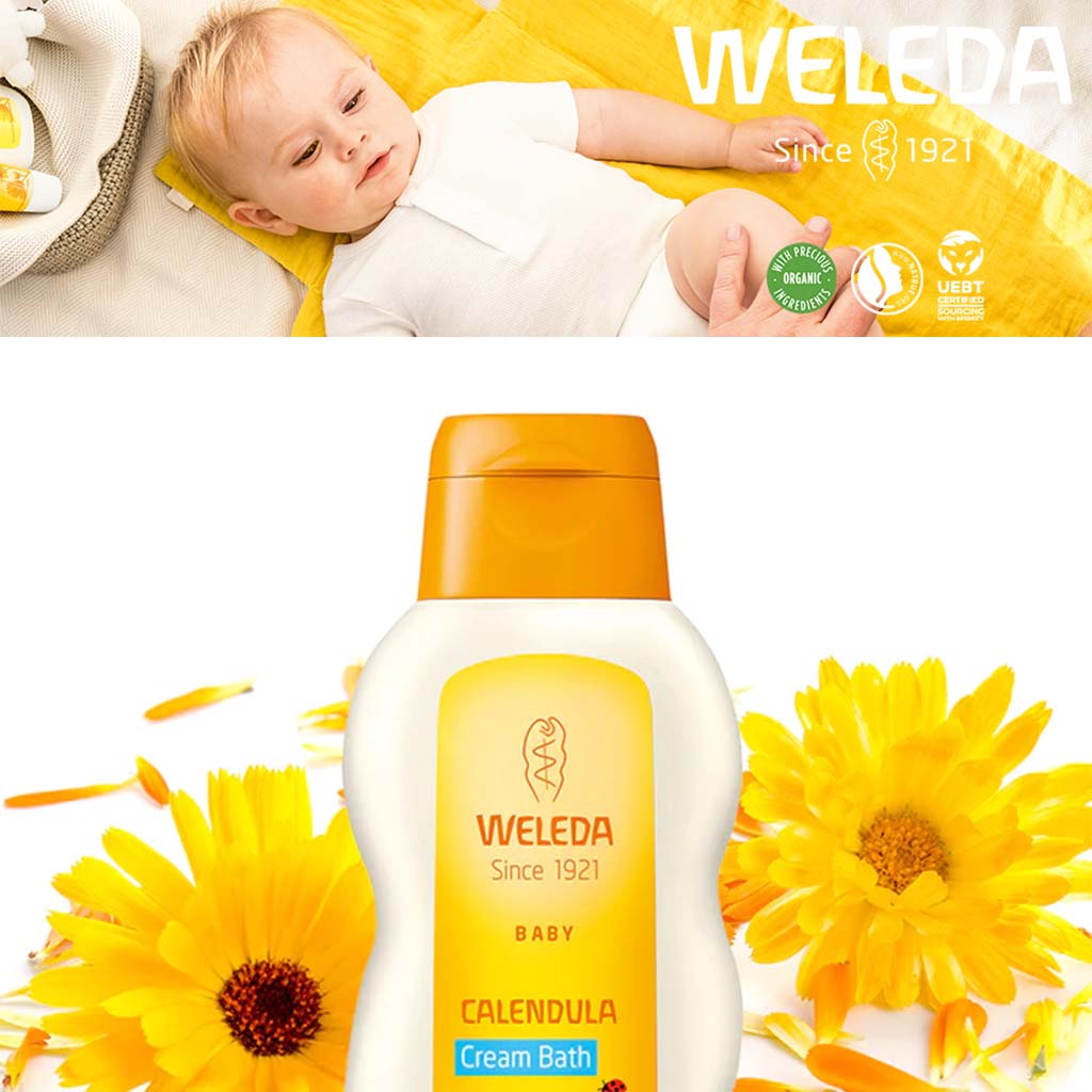 Weleda Baby Comforting Cream Bath With Calendula Extracts For Delicate Baby Skin 200ml