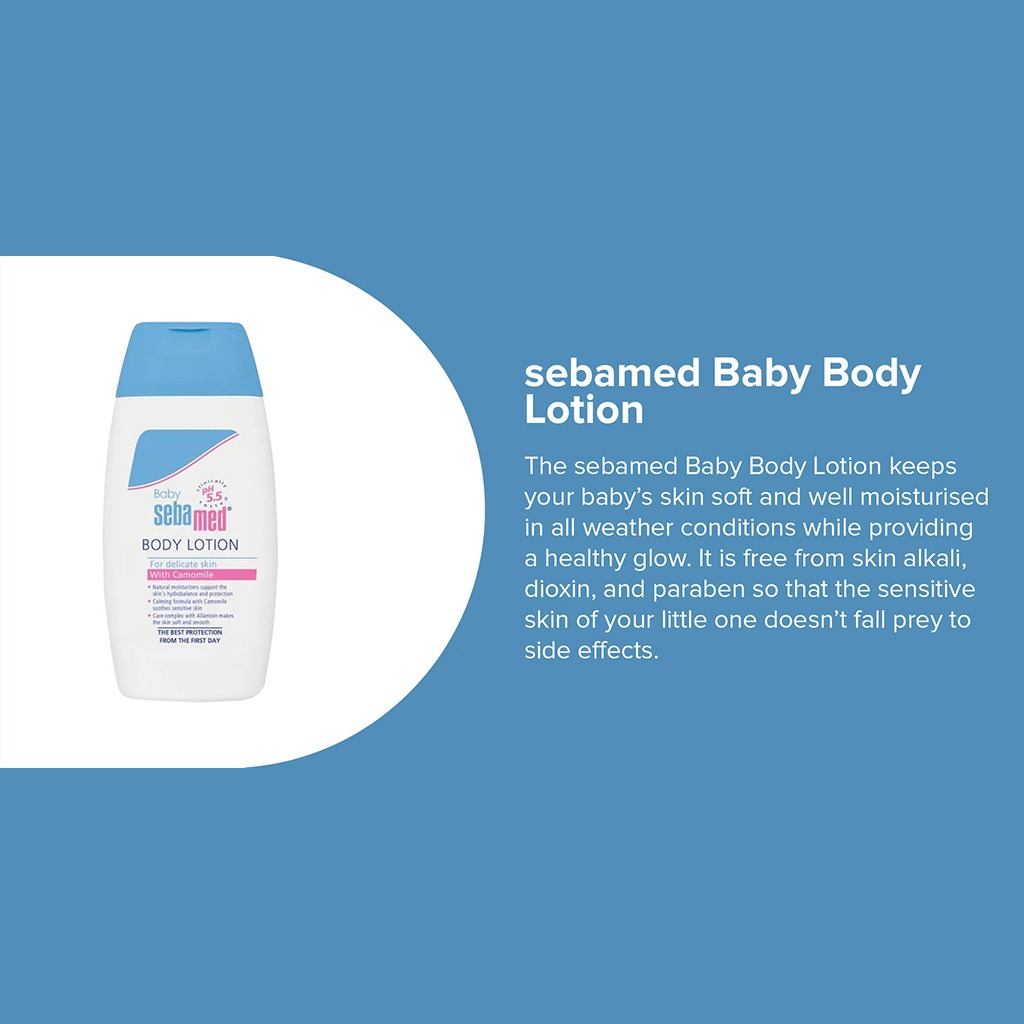 Sebamed Body Lotion With Chamomile For Delicate Baby Skin 200ml