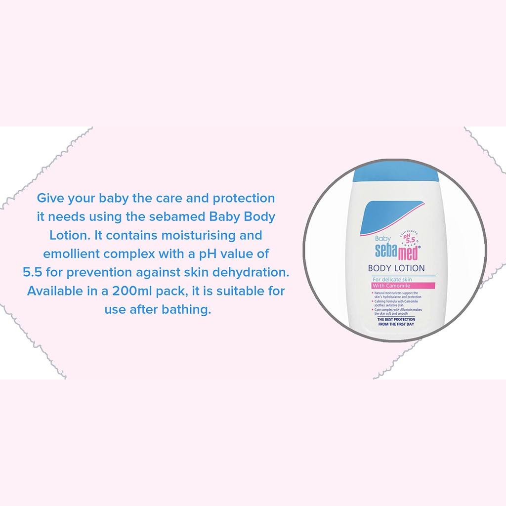 Sebamed Body Lotion With Chamomile For Delicate Baby Skin 200ml