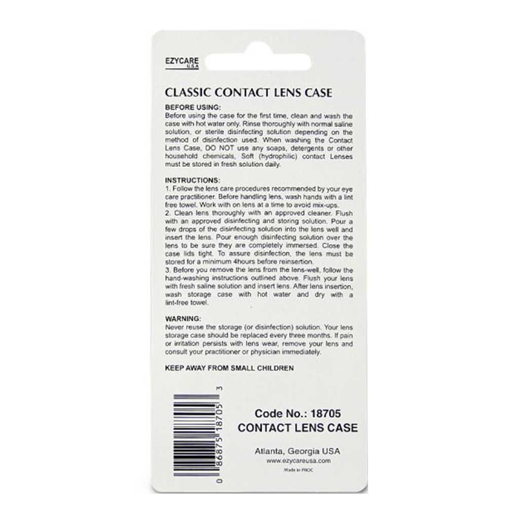 Ezycare Classic Contact Lens Case - Model 18705