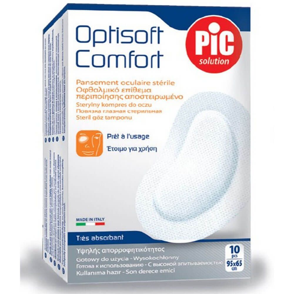 Pic Optisoft Comfort Sterile Eye Dressing 95 x 65 mm 10's