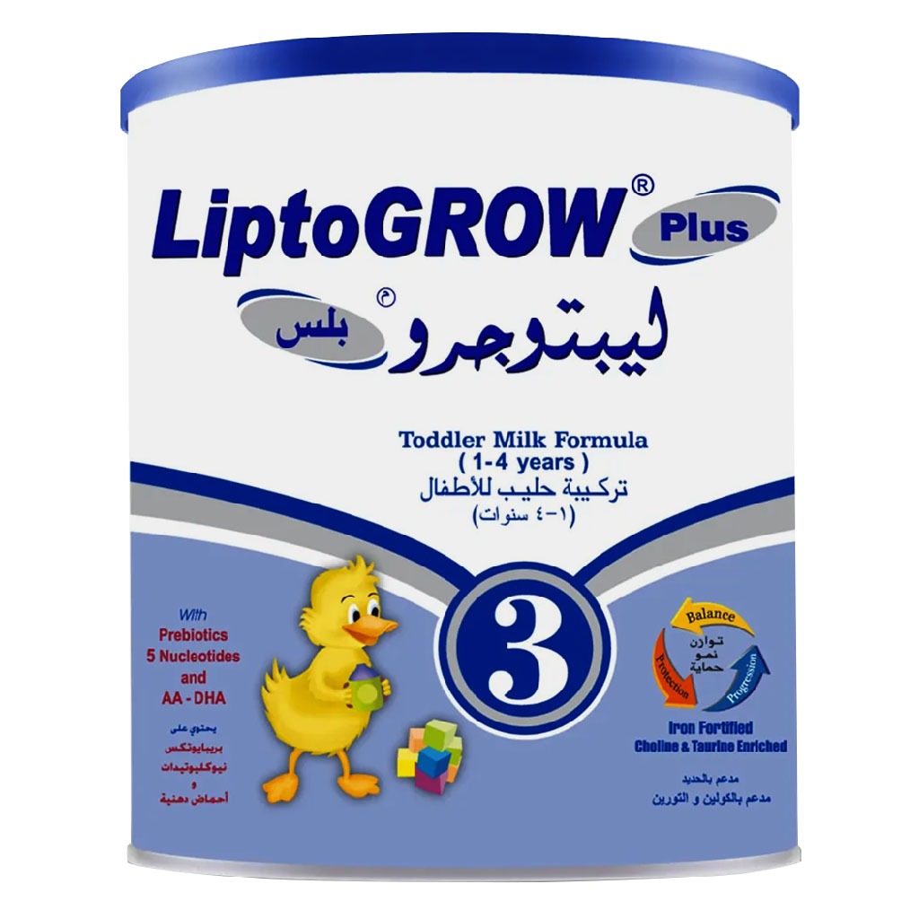 Liptogrow Plus Stage 3 Toddlers Milk Formula For 1 To 4 Years 400g