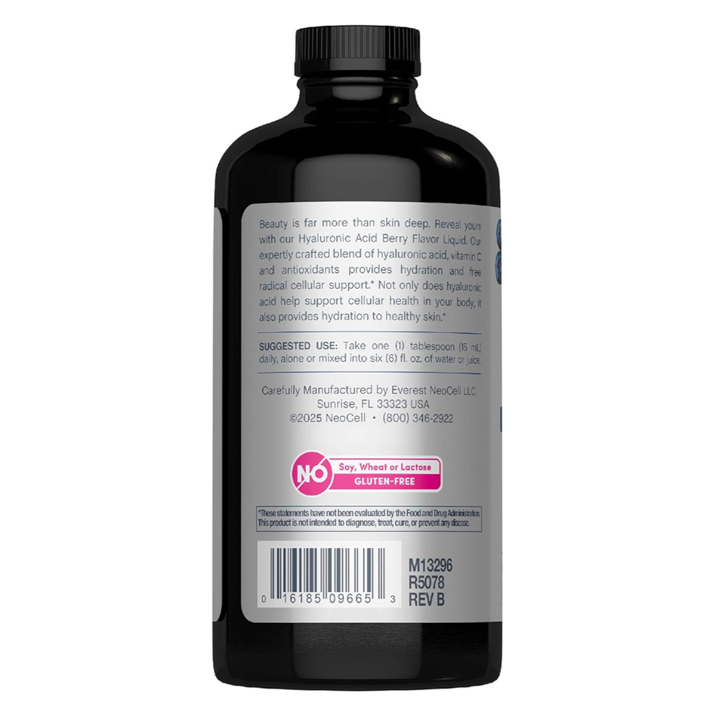 NeoCell Hyaluronic Acid Blueberry Liquid With Vitamin C For Skin & Joints 473ml