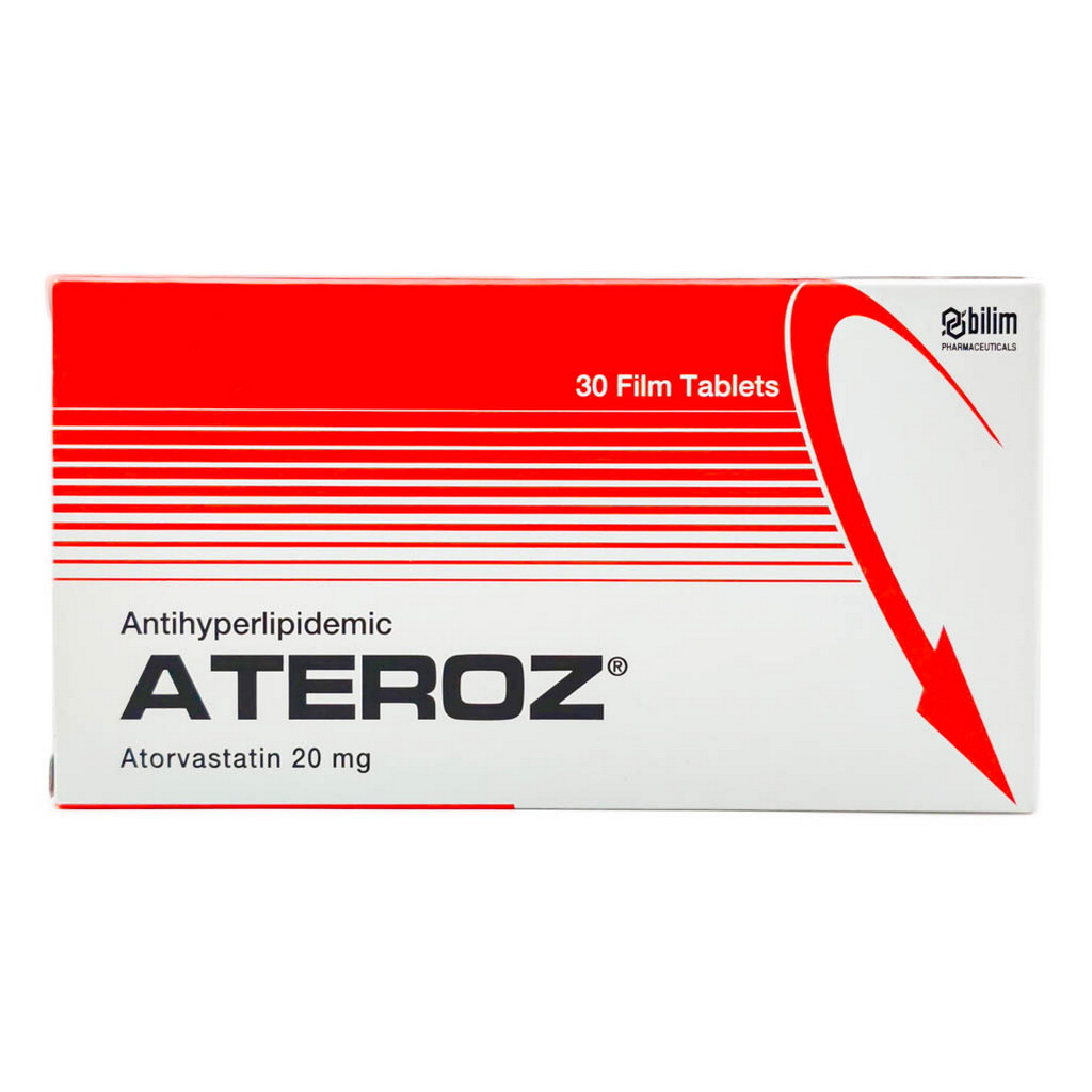 Ateroz 20mg Tablets, Pack of 30's