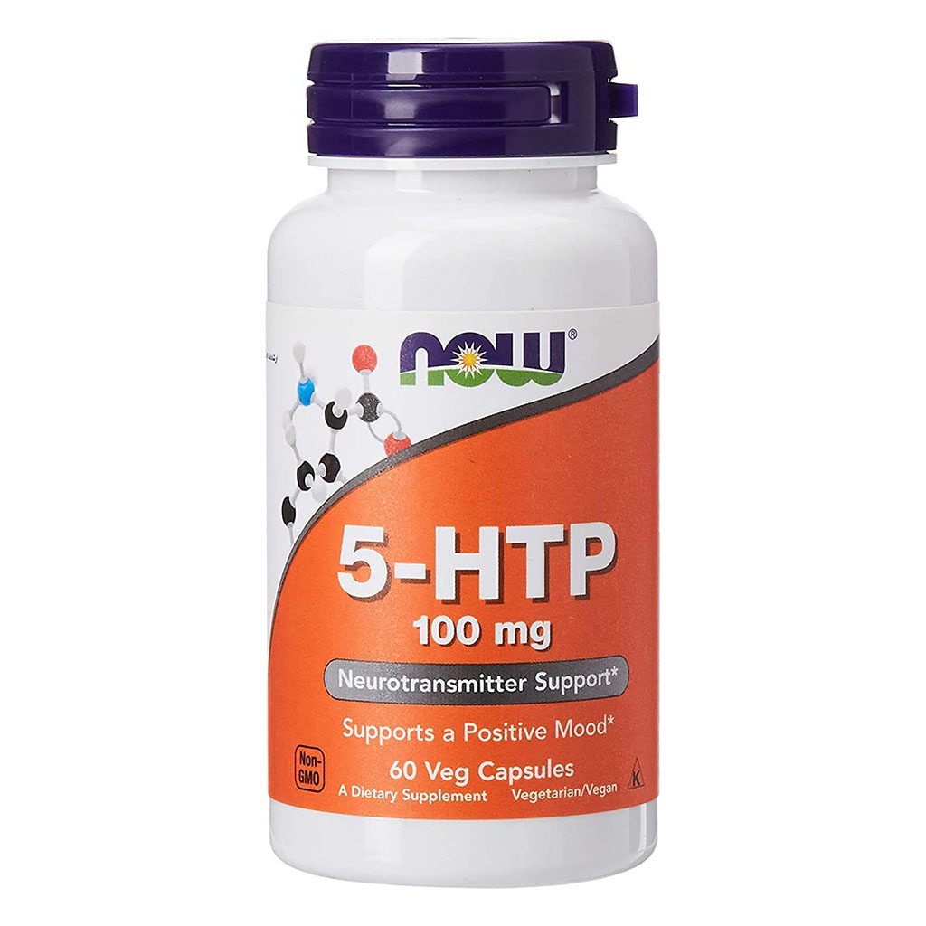 Now 5-HTP 100mg Vegetarian Capsules For Positive Mood & Neurotransmitter Support, Pack of 60's