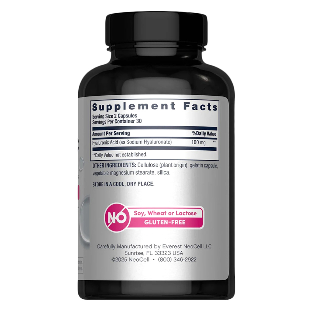 NeoCell Hyaluronic Acid Natural Moisturizer Capsules For Skin Hydration, Pack of 60's