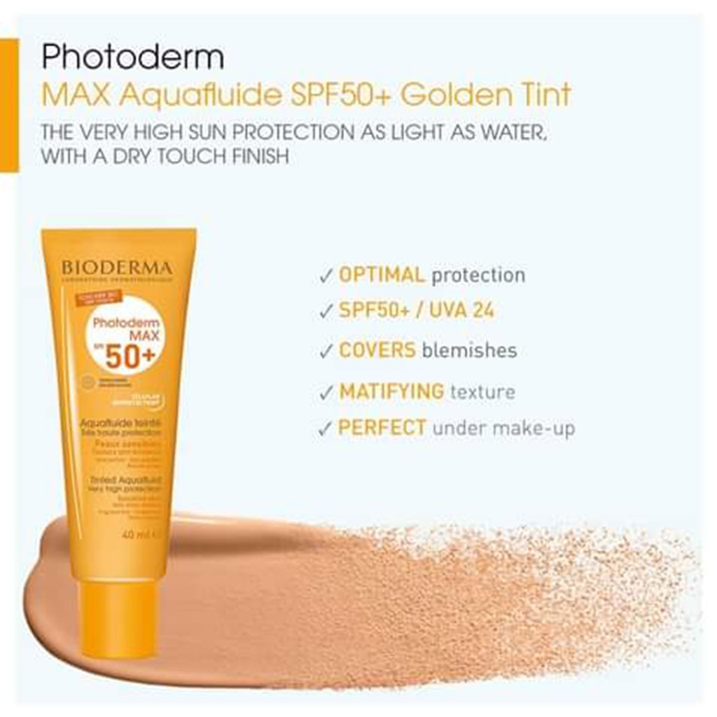 Bioderma Photoderm Max SPF50+ Golden Tinted Aquafluid 40 mL