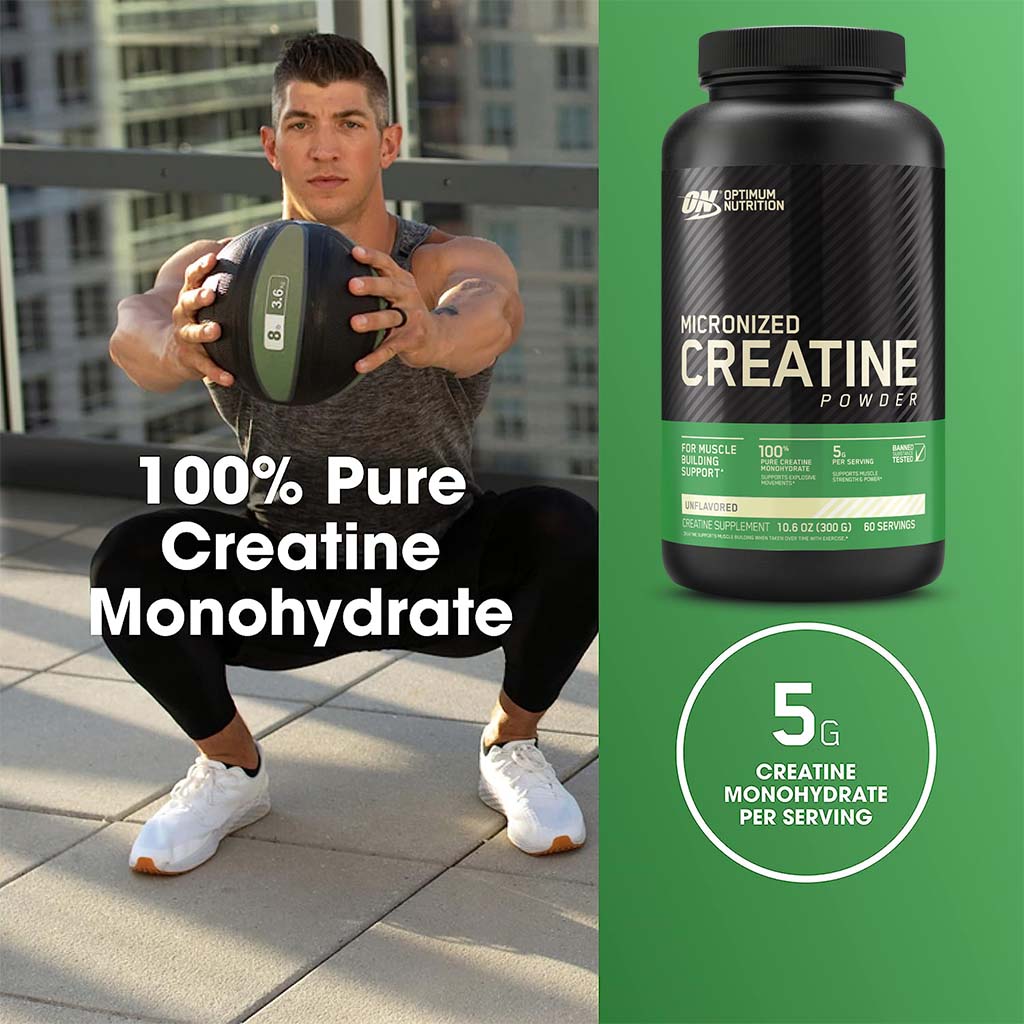 Optimum Nutrition Micronized Creatine Powder For Muscle Strength 300g