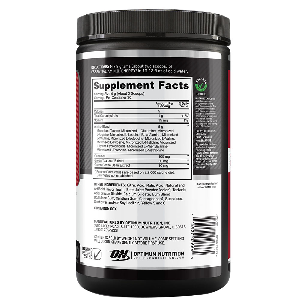 Optimum Nutrition Essential Amino Energy Fruit FusiOptimum Nutrition Flavour 30 Servings