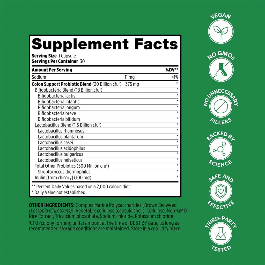 Probulin Colon Support Probiotic Capsules 30's