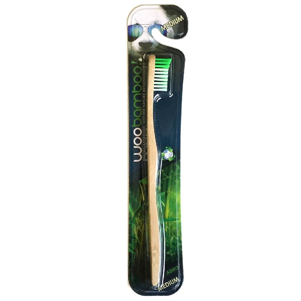 WooBamboo Standard Handle Medium Tooth Brush 3SHM