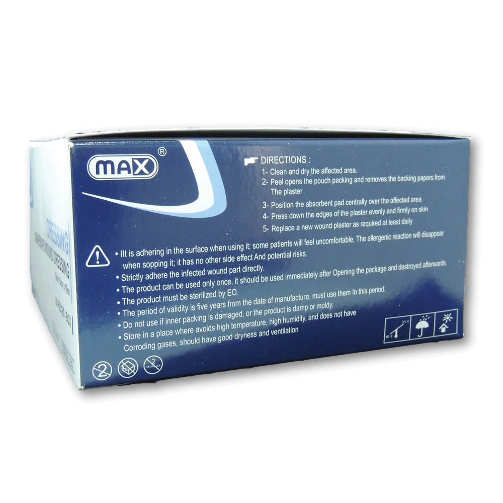 Max Adhesive Wound Dressing 10 cm x 10 cm 50's