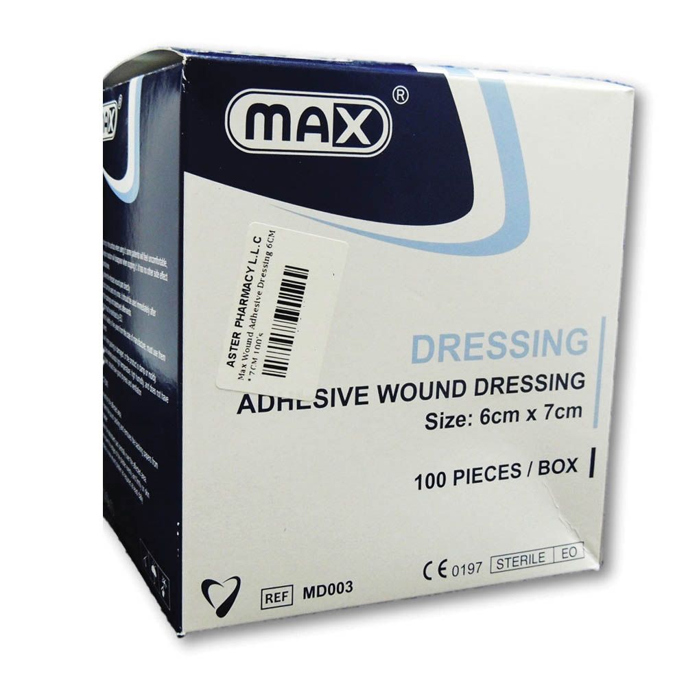 Max Adhesive Wound Dressing 6 cm x 7 cm 100's