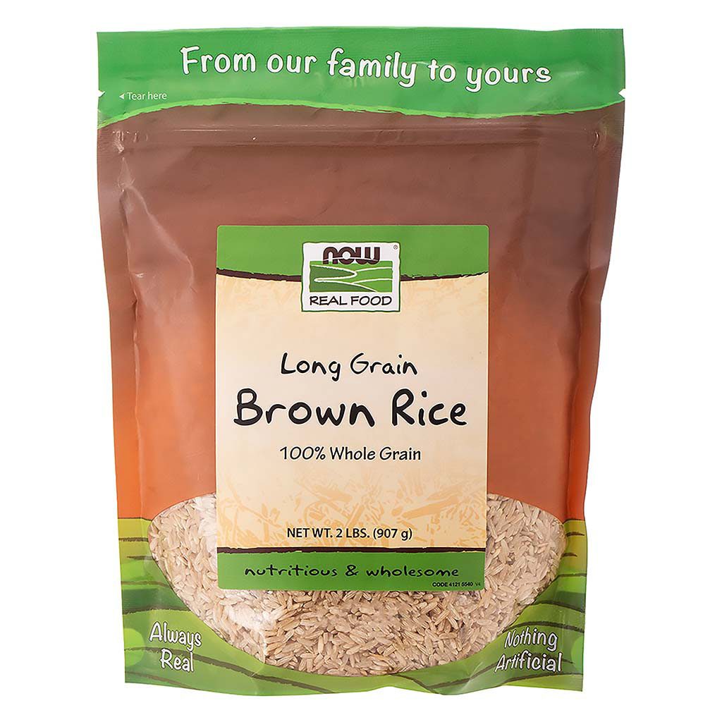 Now Long Grain Brown Rice Natural, Nutritious & Wholesome 908g