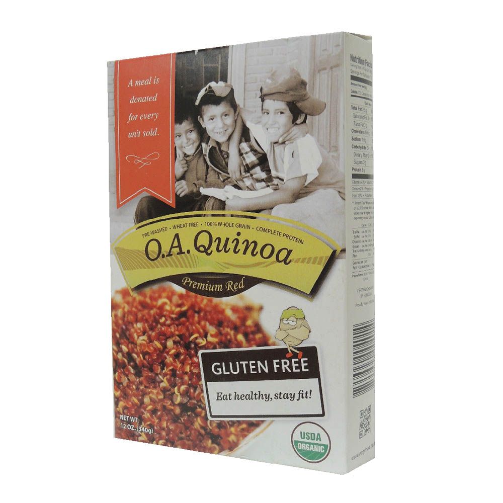 O.A.Q Organic 100 % Premium Red Quinoa 340 g