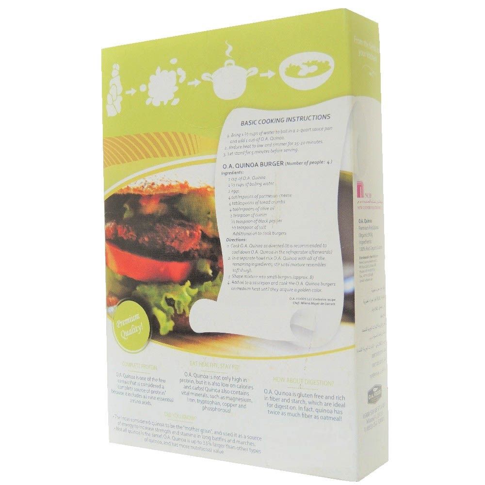 O.A.Q Organic 100 % Premium Red Quinoa 340 g