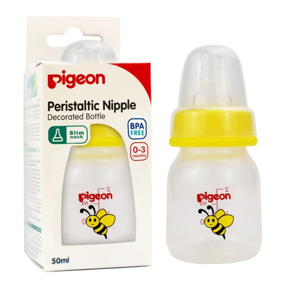 Pigeon Slim Neck Decorated Feeding Bottle 50 mL 00418 1's