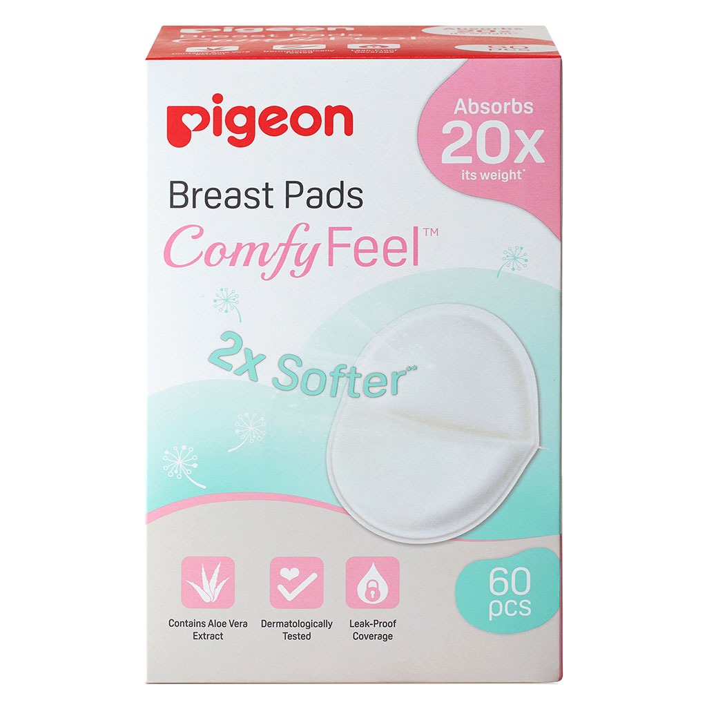 Pigeon Comfy Feel Breast Pads with Aloe Vera Extract, Pack of 60's