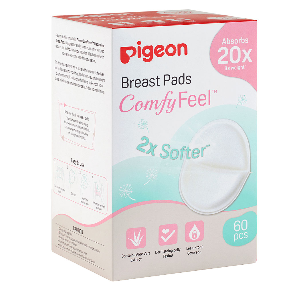 Pigeon Comfy Feel Breast Pads with Aloe Vera Extract, Pack of 60's
