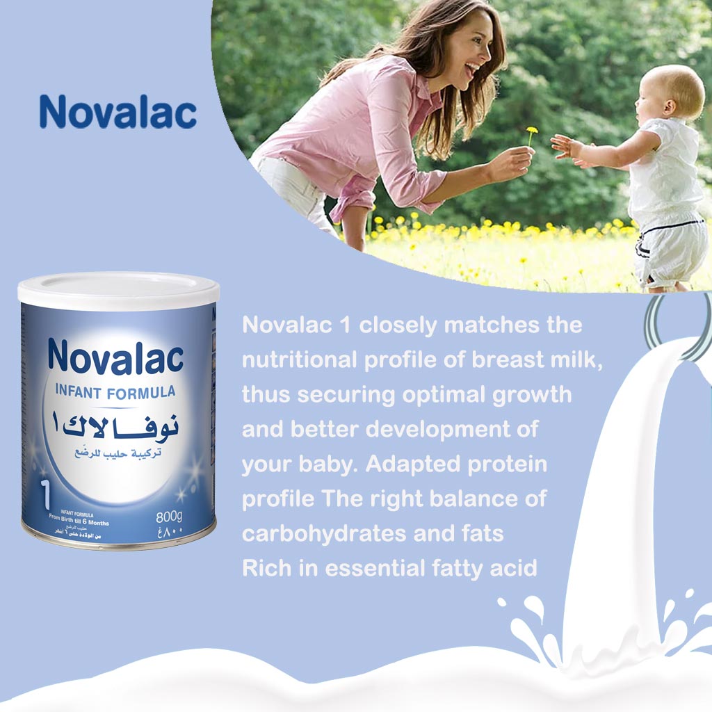Novalac Stage 1 Baby Milk Formula For 0 To 6 Months 800g