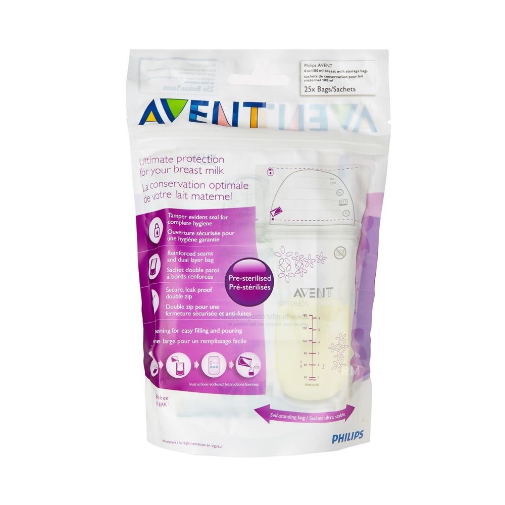 Philips Avent Breast Milk Storage Bags 180 mL 25's