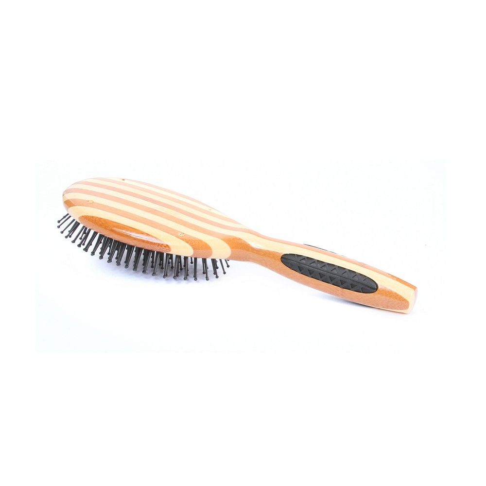 Bass Large Oval Nylon Bristles Wood Handle Brush 22