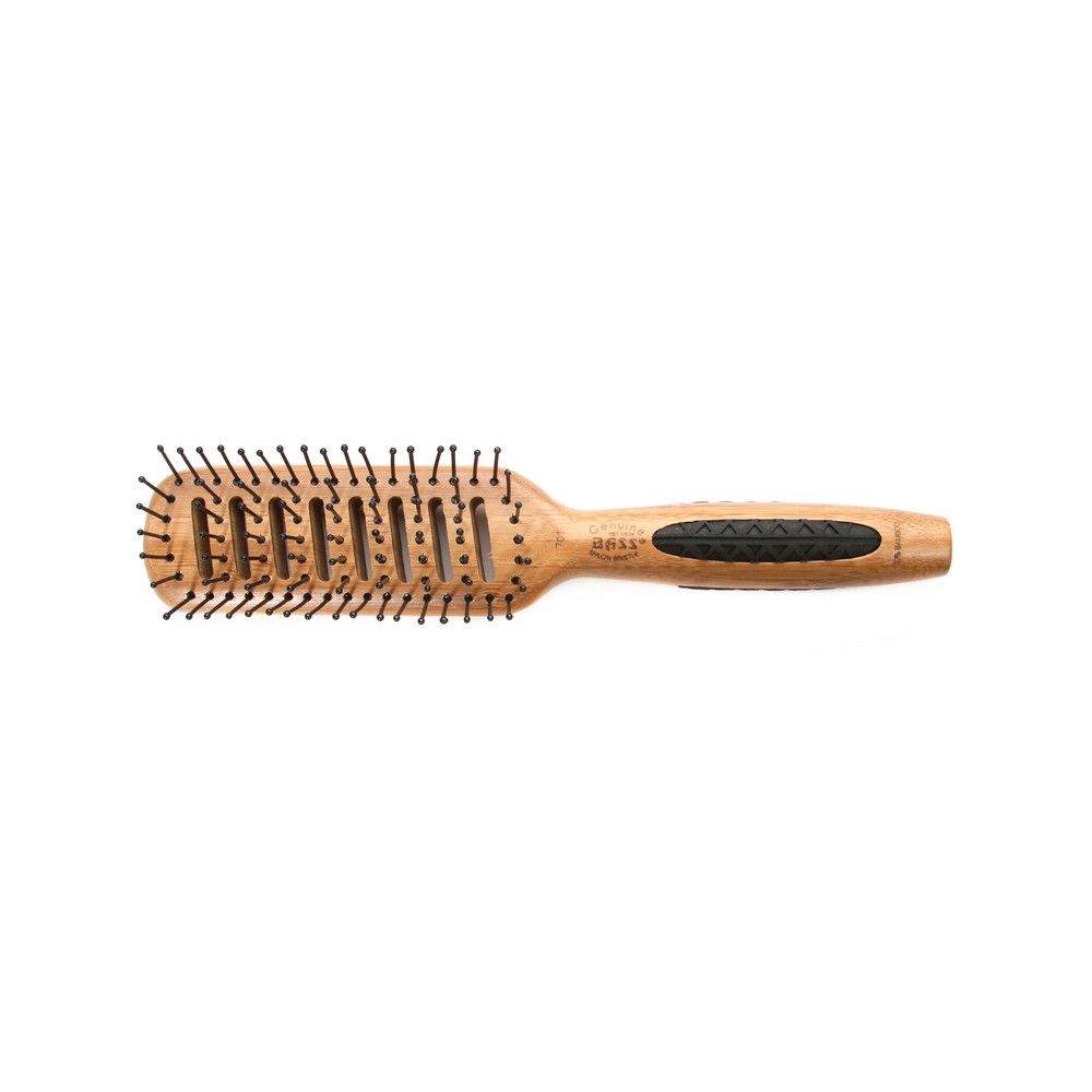 Bass Large Wood Vent Nylon Bristles Rubber Grip Brush 701