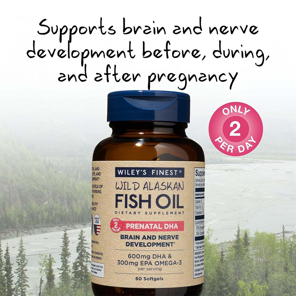 Wiley's Finest Prenatal DHA Fish Oil Softgels, Pack of 60's