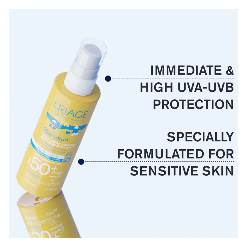 Uriage Bariesun SPF 50+ Sunscreen & Moisturizing Kids Spray For Sensitive Skin 200ml
