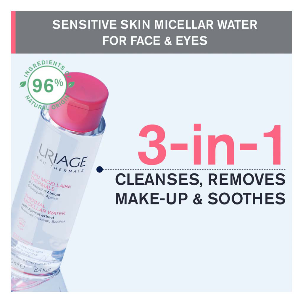 Uriage Thermal Micellar Water With Apricot Extract For Sensitive Skin 500ml 