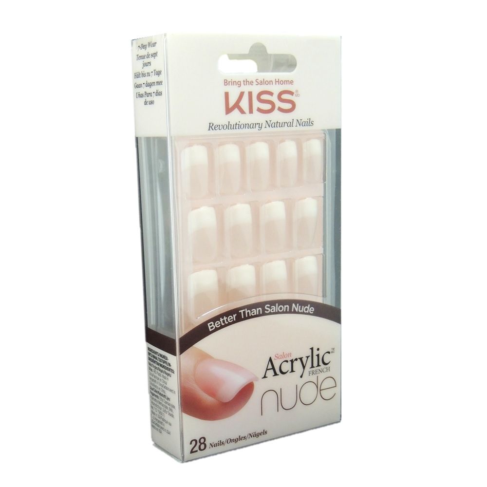 Kiss Salon Acrylic French Nude Nails KAN03