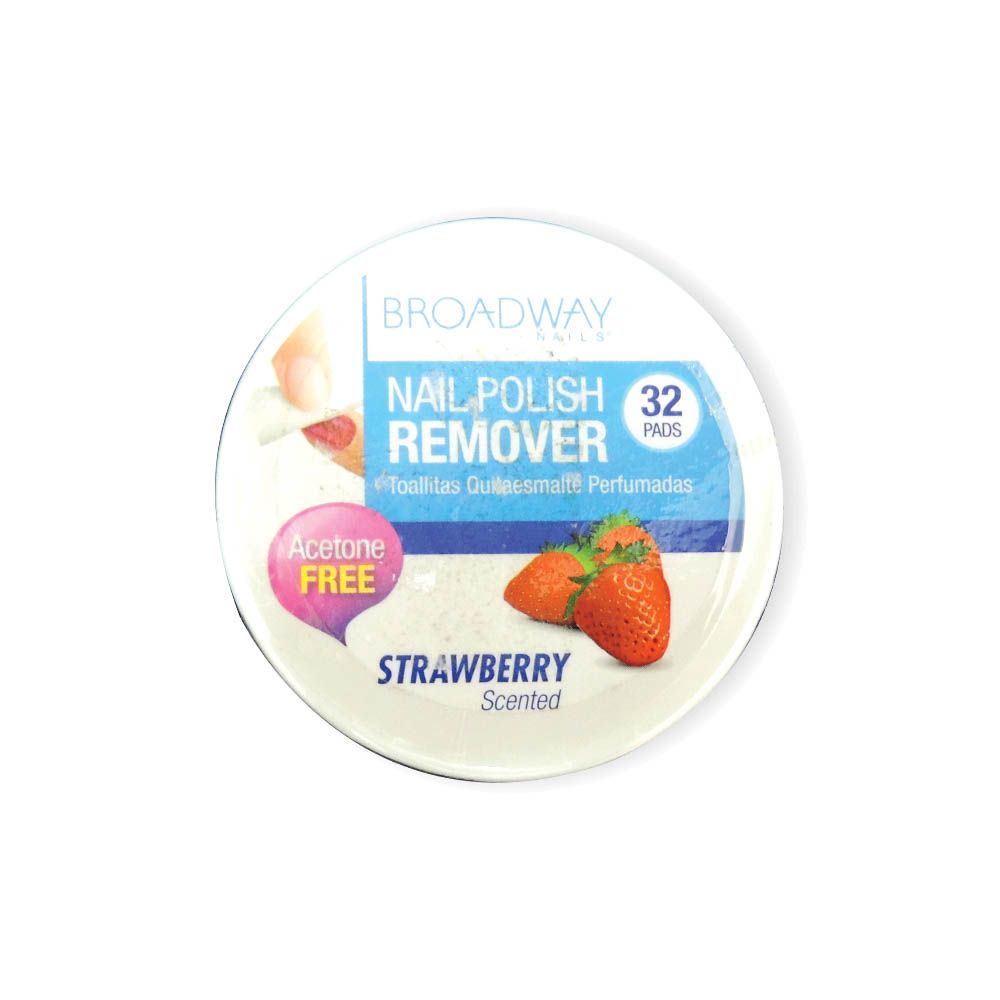 Kiss Broadway Nail Polish Remover Pads Strawberry Scent 36B 32's
