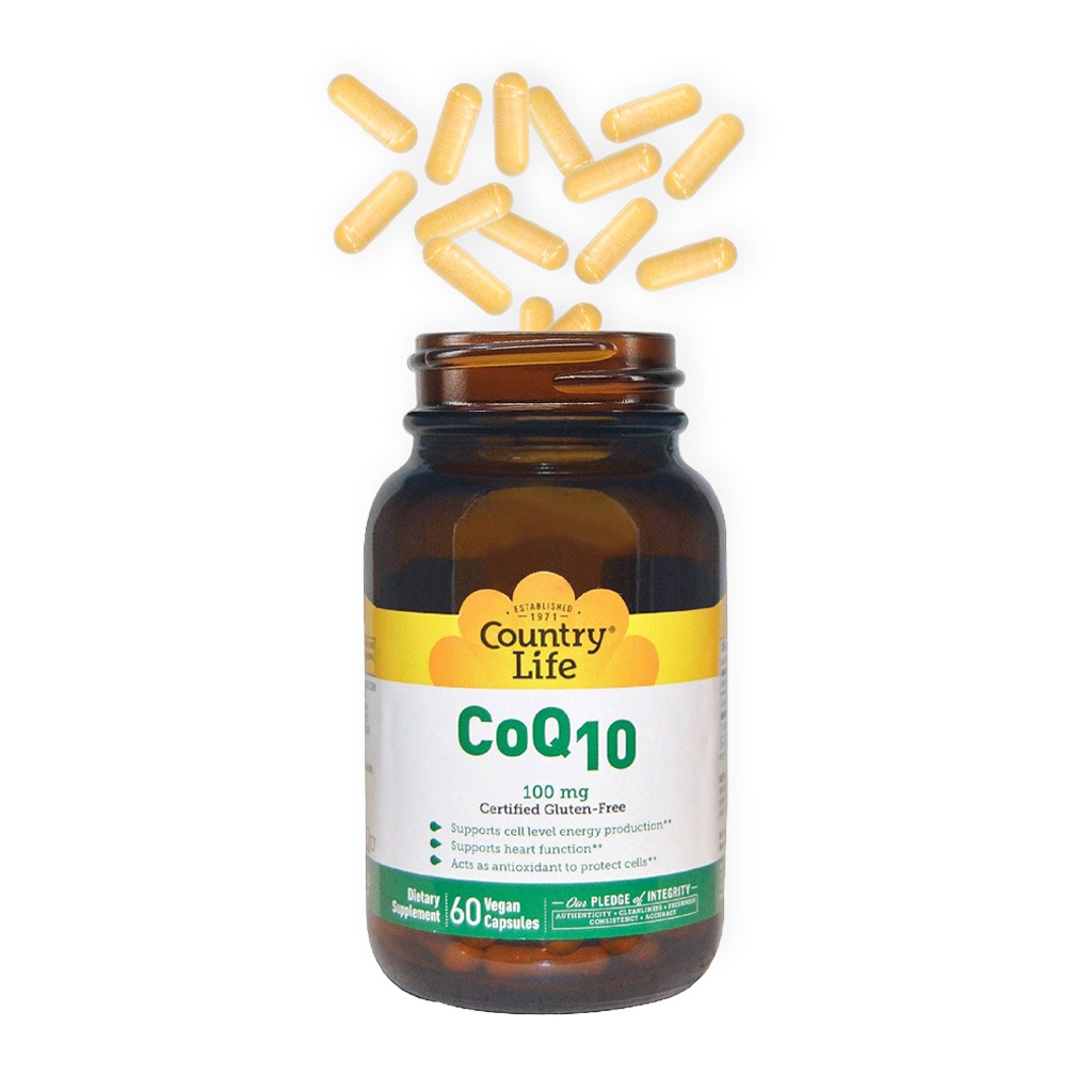 Country Life Antioxidant CoQ10 100 mg Vegan Capsules For Heart Health, Pack of 60's