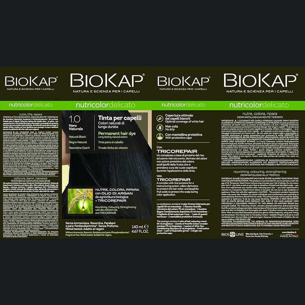 Biokap Nutricolor Delicato 1.0 Natural Black 140 mL