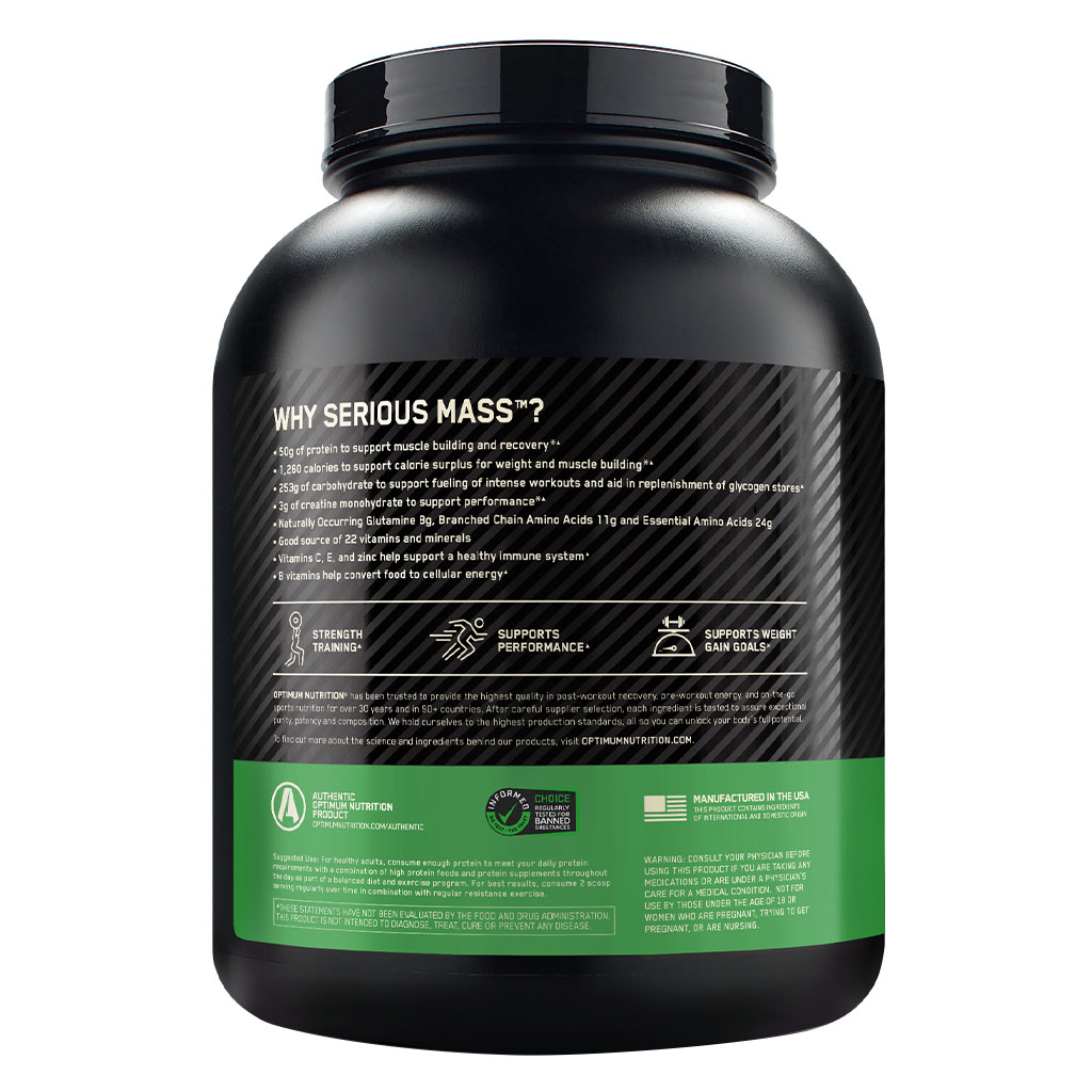 Optimum Nutrition Serious Mass Powder Banana 6lb