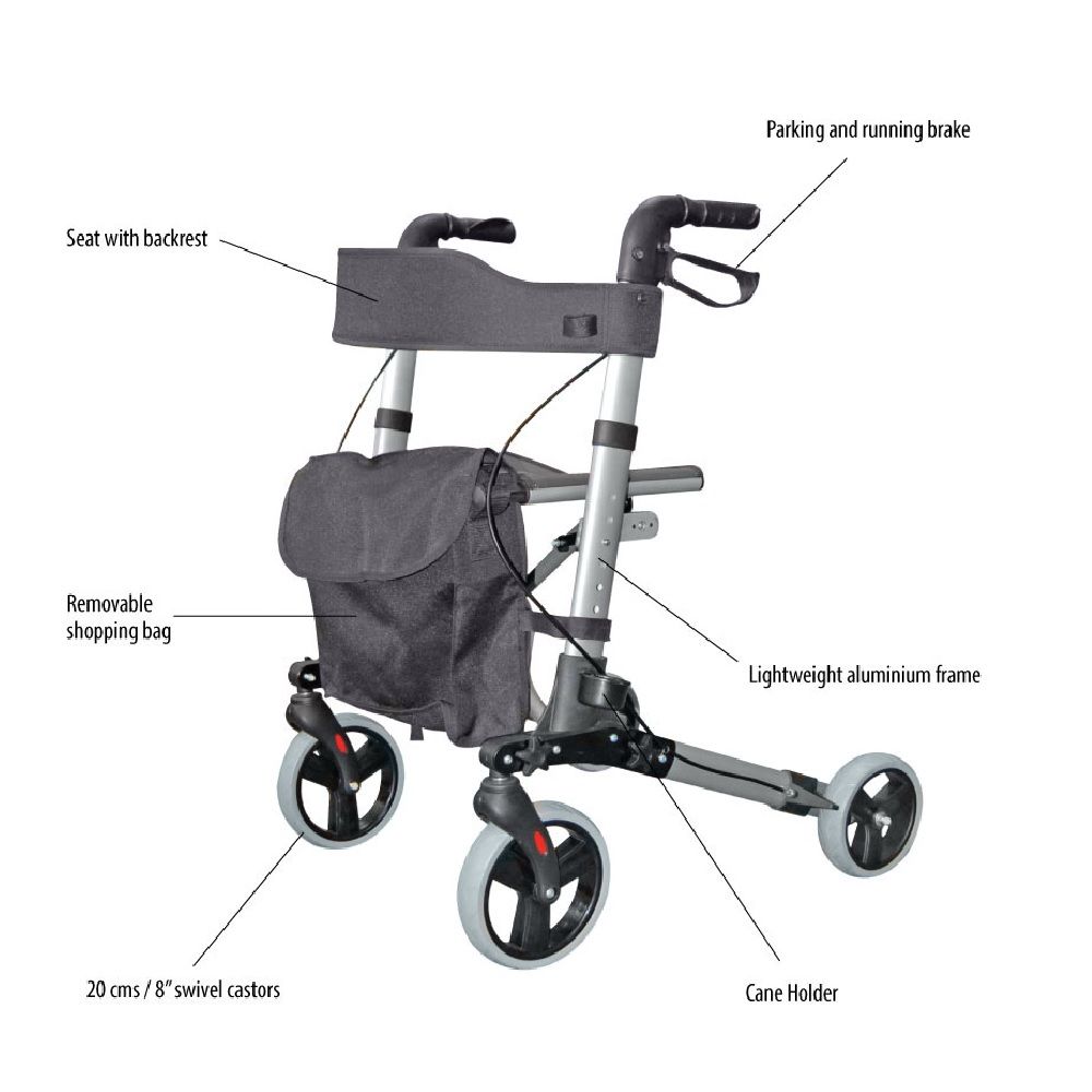 Roma Rollator City Walker Folding Rollator 2465