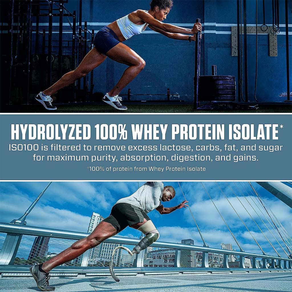 Dymatize ISO 100 Fast Absorbing Protein Powder, 100% Whey Protein Isolate, Gourmet Vanilla, 2.3kg