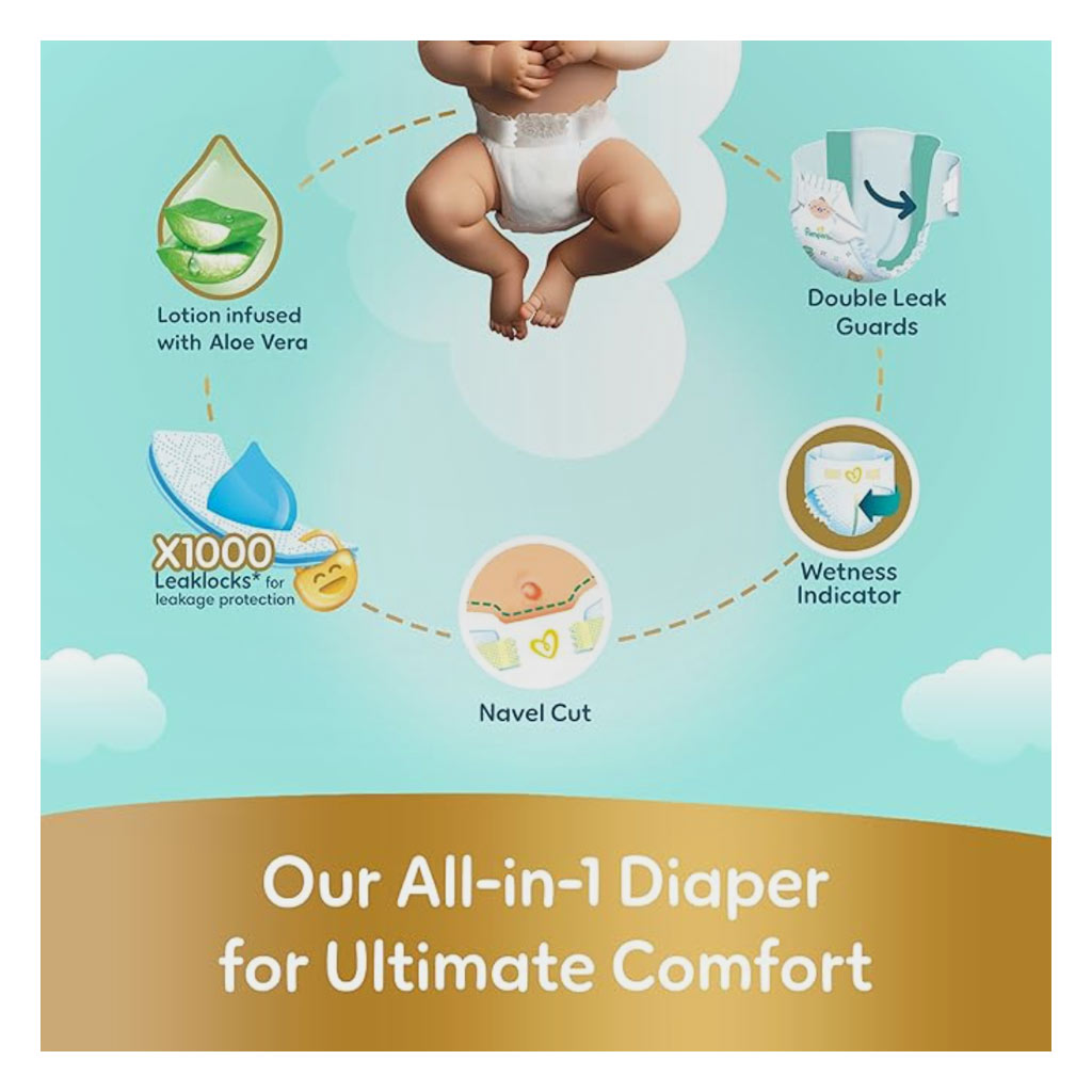 Pampers Ultimate Comfort Newborn Diapers, Size 0, For Below 2.5Kg, Pack of 30's