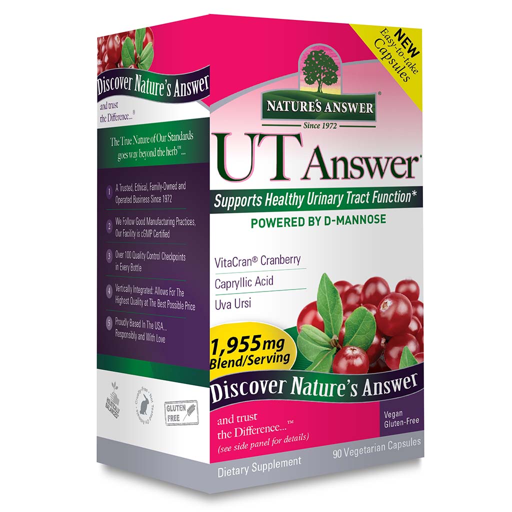 Nature's Answer UT Answer 1955mg Vegan Capsules For Urinary Tract Health, Pack of 90's