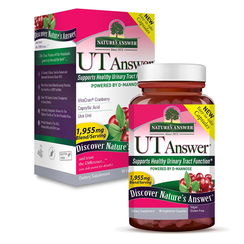 Nature's Answer UT Answer 1955mg Vegan Capsules For Urinary Tract Health, Pack of 90's