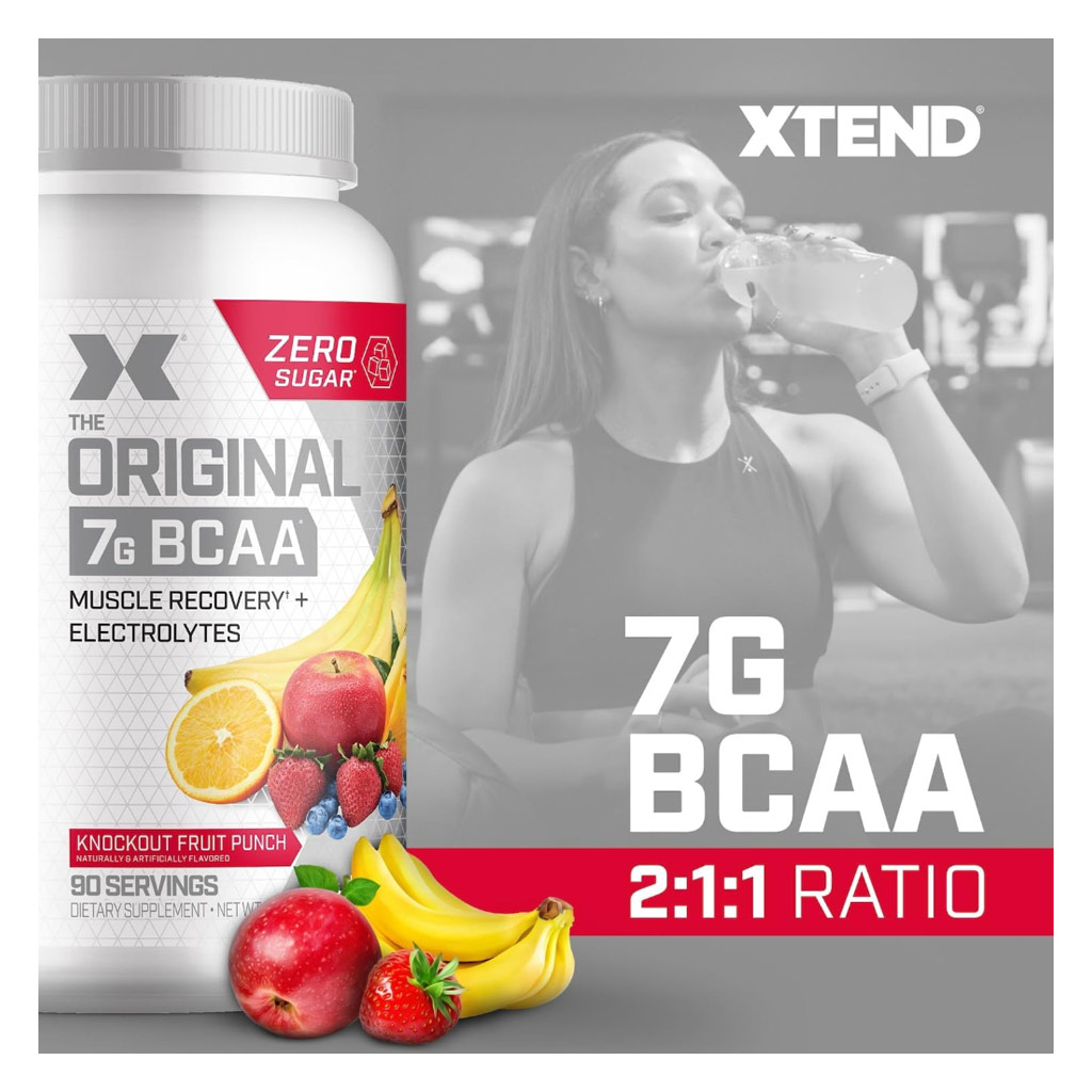 Scivation Xtend Original BCAA Performance Supplement - Knockout Fruit Punch, 90 Servings