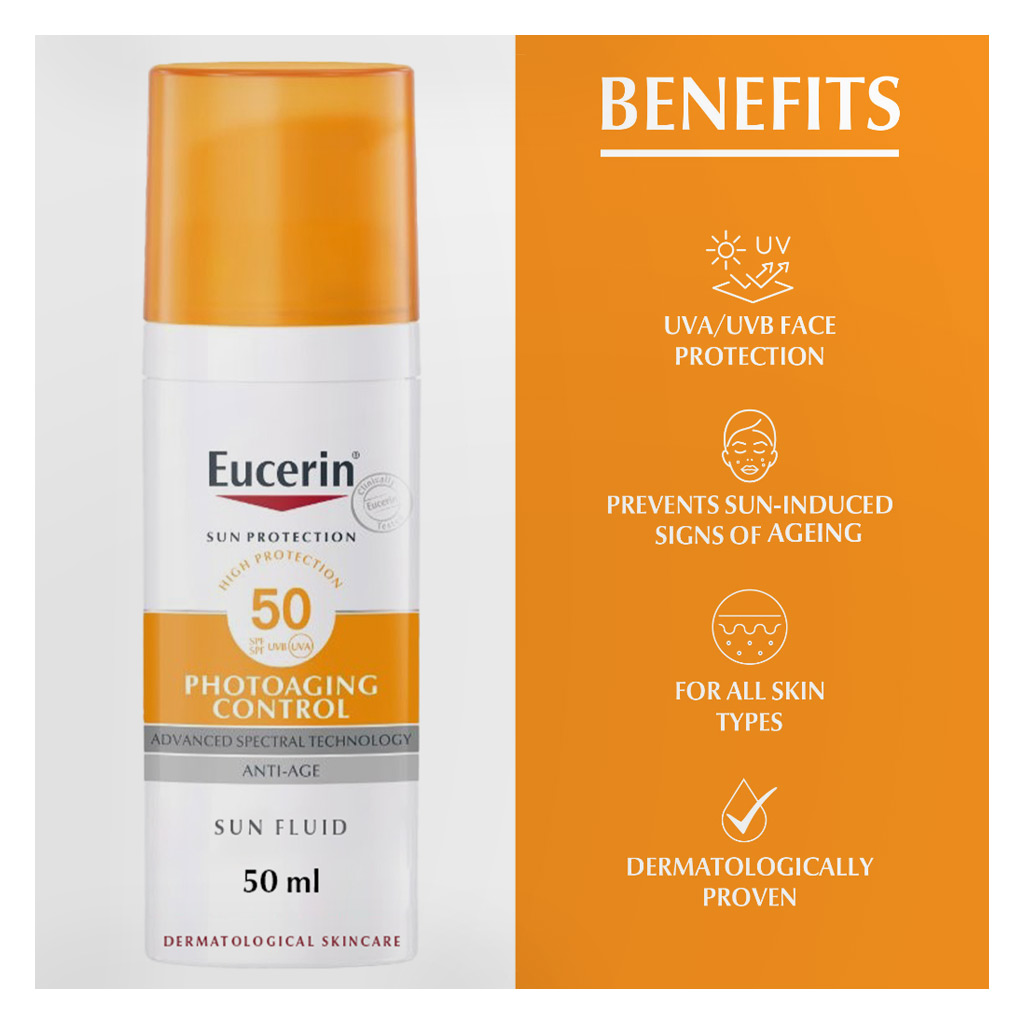 Eucerin Sun Photo-aging Control Sunscreen Anti-Aging Sun Fluid SPF50 50ml