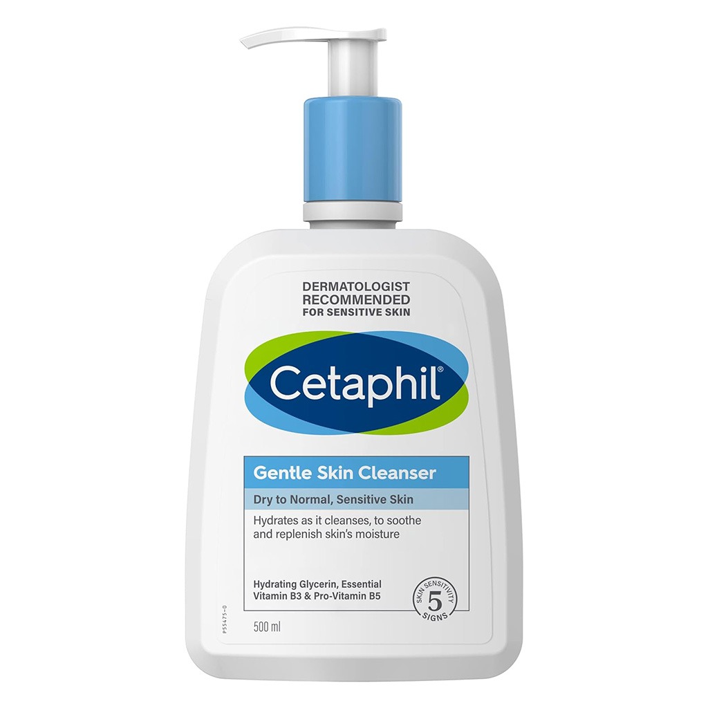 Cetaphil Gentle Skin Cleanser, Face & Body Wash For Men & Women With Dry to Normal and Sensitive Skin, Unscented, 500ml